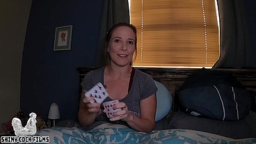 Strip Poker with My Stepmom - Full Video - Shiny Cock Films, Jane Cane