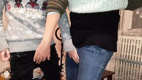 Our operator could not resist and cums with us - Lesbian-candys