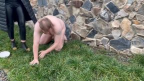 Doggy training at Dracula Femdom Castle