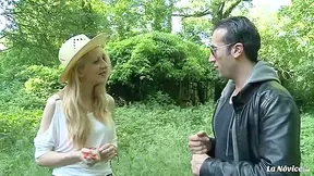 Blonde French Newbie Enjoys Her First Porn Fuck In The Forest - Louise Du Lac And Max Casanova