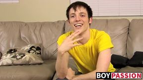 Solo masturbation and cumming with twink Jesse Jordan