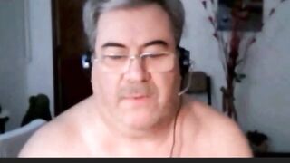 Watch this hot Argentine grandpa stroke and jerk off until he explodes in a hot cumshot