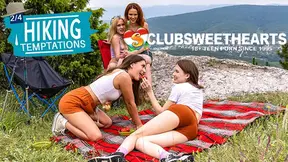 Four Lesbians Climaxing at the Summit Club &mdash;  Sweethearts