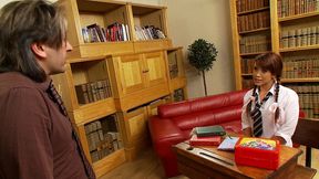 cute asian hannah shaw sucks and fucks for a better grade