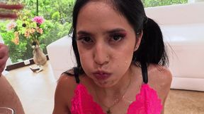 the slut helen star returns to receive her first tp. dp for 5 huge cocks + pissing. ltp136