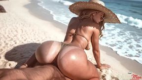 when i got to the beach, i didn t expect my ex to be there. out of spite, i grabbed this bitch tightly and fucked her![ai]