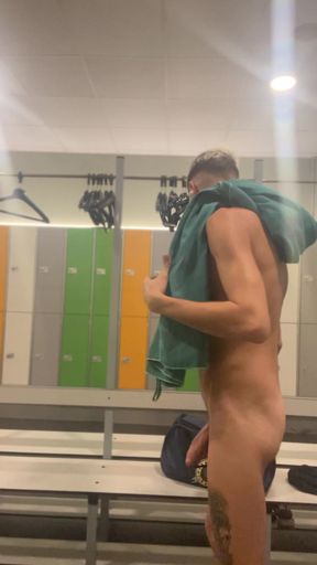 almost caught jerkking at the gym locker room