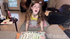 Redhead ass-fuck slut gaped and pounded by black BBC
