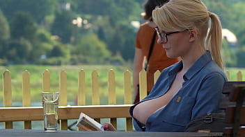 Public Exposure for Ample Saggy Tits