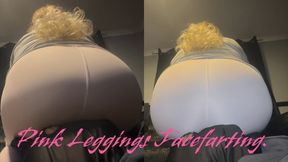 Pink Leggings Face Farting