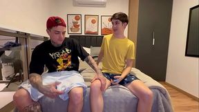 Fucking a friend of mine who comes to visit me