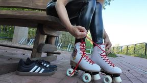 Random Stranger Fucks Latex Roller Skating Model
