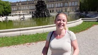 Public whore! Crowned Queen at Herrenchiemsee Castle with a sperm fountain!