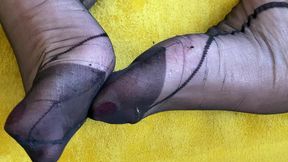 Aunty in Oc Girdle and Sheer Dress