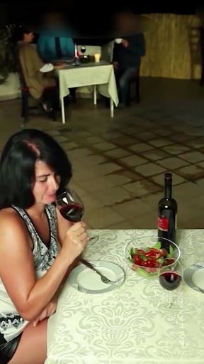 Thrilling moment from &quot;PUBLIC EXTREME! Hot licking and fucking orgy in a restaurant&quot;