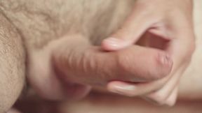 Foreskin dick masturbation cum
