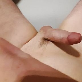 POV jerking off, sperm