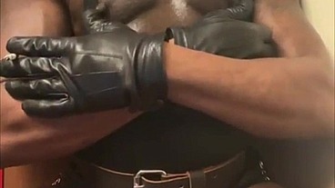 Big Chested Slutty Black Muscle Nipple Play & Dildo Ride