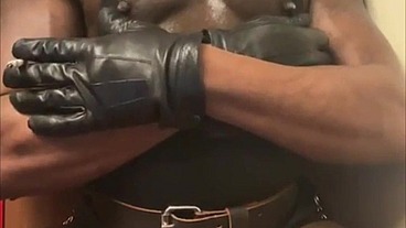 Big Chested Slutty Black Muscle Nipple Play & Dildo Ride