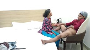 Naughty Devar trying to seduce her bhabhi on the bed