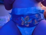 Bouncing in slow mo in my dinorawr diapers - ABDL