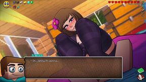 Hornycraft Minecraft Parody - Jenny Gives Steve a Hot Footjob for a Diamond! (hentai Game Gameplay)