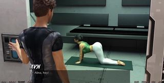 Stranded in Space - Hot Yoga with Big Tits MILF