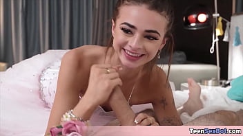 Nikki the porm night virgin having a real romantic fuck and looks like she is enjoying it