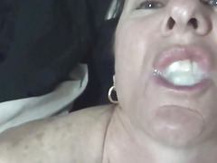 Amazing cum craving compilation - cum eating fetish blowjob
