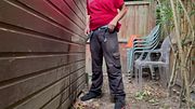Desperation piss behind my shed