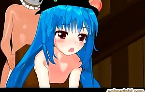 D hentai girl gets threesome fucked by shemales anime