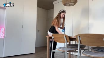 Jenny Kitty's Sweet Deal: Young Maid Serves Boss in Steamy Sex Session