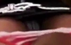 Horny teen ladyboy yanking cock at the mirror