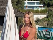 Blonde Teen’s String Bikini Dance Ignites Online Craze