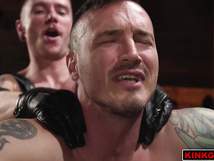 Colt Spence makes Derek Kage lick up his cum off Colts boots