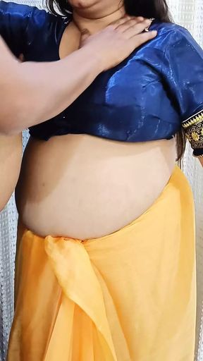 I took off Bhabhi saree intentionally