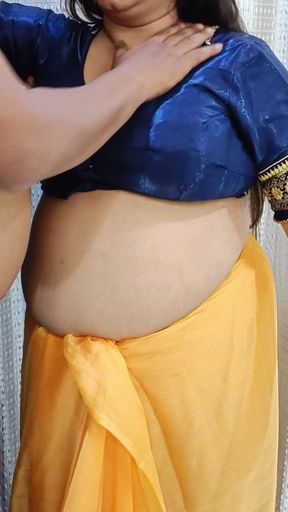 I took off Bhabhi saree intentionally