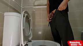 The camera films me in the toilet as I pee