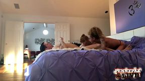 Lusty Divas Penny Pax And Kendra Cole Sharing John Strong'_s Dick!