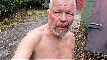 real amateur in Sweden nude in public talking and exposing himself to everybody while masturbating