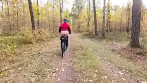 When biking in the forest I often get horny and need to piss and masturbate to relax