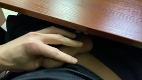 Wanking twink during classes