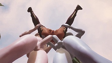 Two Futanari Elves Team Fuck a Redhead Elf - Warcraft Hentai Parody