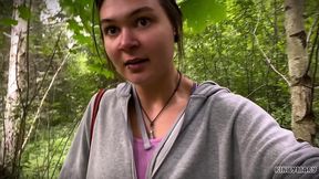 daring outdoor piss ritual in park - kinky mary drinks everything