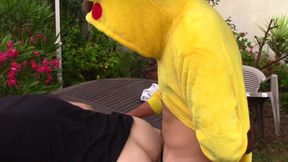 French Stepdaddy fucked bareback for fun by twink crossdressed