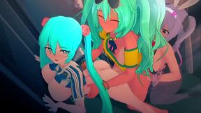 Futa Brazilian Miku fucks Argentina Miku - Anna Anon