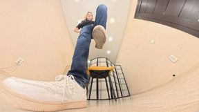Viola - beneath her white sneakers VR 360 Full HD