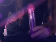 Sexy Trans Girl Takes Her Biggest Monster Cock Dildo Barely Fits Sissy Slut