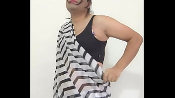 Crossdresser indian saree