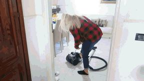 With a vacuum cleaner in black socks MP4 (1920x1080) FHD